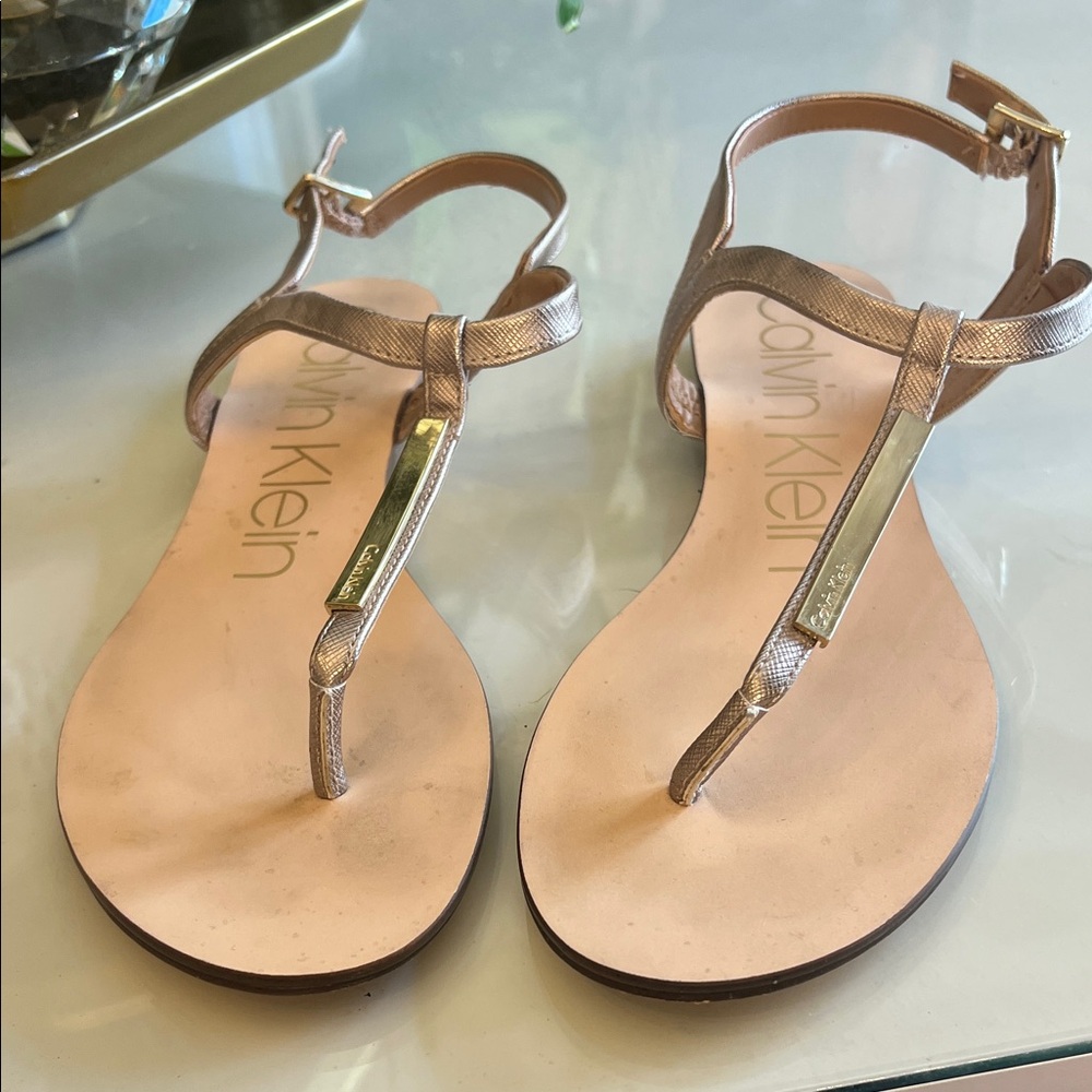 Calvin Klein Women's Metallic Sandals